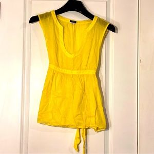 JCrew Linen Yellow Top